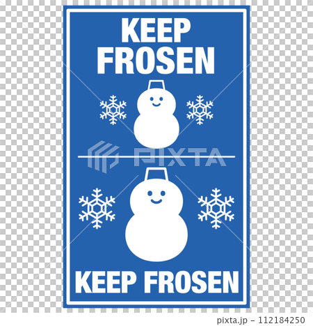 宅配荷物の注意喚起用シール、取扱注意事項:要冷凍 宅配荷物の注意喚起用シール、取扱注意事項:要冷凍 112184250