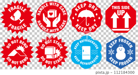 交貨包裝警告貼紙,處理預防措施變化集 交貨包裝警告貼紙,處理預防措施變化集 112184300