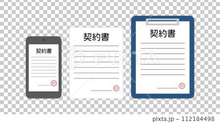 Contract illustration set Contract illustration set 112184498