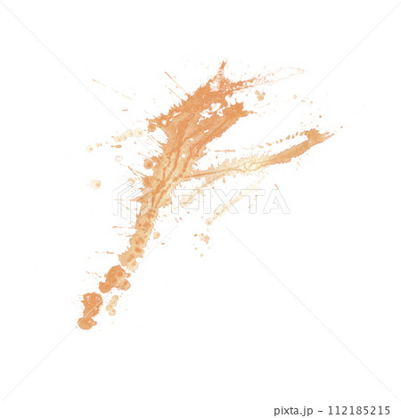 Watercolor peach color splashes, abstract spot. Pink texture , hand drawn illustration, for background, label ,packing design 112185215