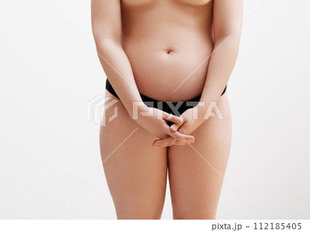 Natural Real woman body. Moms postpartum body with Natural Real woman body. Moms postpartum body with 112185405