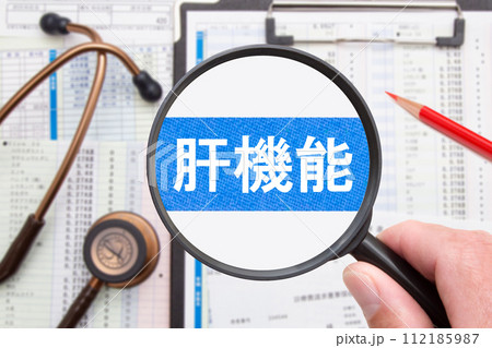 肝機能　医療イメージ 112185987
