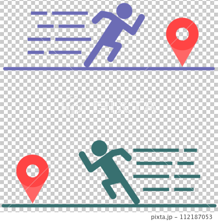 一個人拼命全速奔向一個目標或目標的插圖 一個人拼命全速奔向一個目標或目標的插圖 112187053