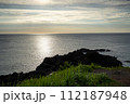 岬に沈む夕日 112187948