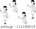 お客様を案内する女性会社員のイラスト 112188019