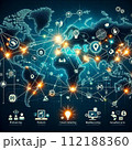 ネットワーキングとつながりのグローバルマップ 112188360