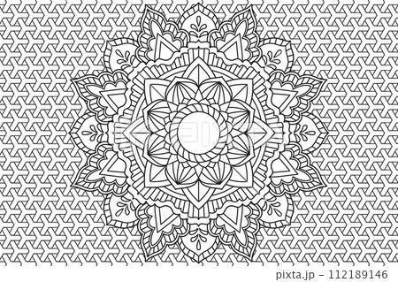 Mandala Coloring page for kids and adults Page for relaxation and meditation Mandala Coloring page for kids and adults Page for relaxation and meditation 112189146