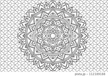 Mandala Coloring page for kids and adults Page for relaxation and meditation Mandala Coloring page for kids and adults Page for relaxation and meditation 112189188
