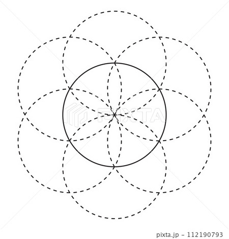Sacred geometry vector design element.  112190793