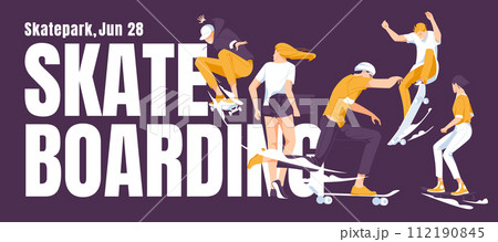 Rap battle advertising banner. Various singers on large fonts and dark background. Night club entertainment. Vector flat illustration 112190845