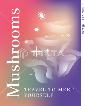 Futuristic colorful abstract club poster. Electronic music entertainment. Minimal postcard design. Gradient vector illustration. 112190893