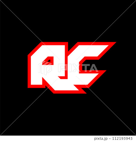 RC logo design, initial RC letter design with...のイラスト素材 [112193943] - PIXTA