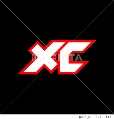 XC logo design, initial XC letter design with sci-fi style. XC logo for game, esport, Technology, Digital, Community or Business. X C sport modern Italic alphabet font. Typography urban style fonts. 112194142