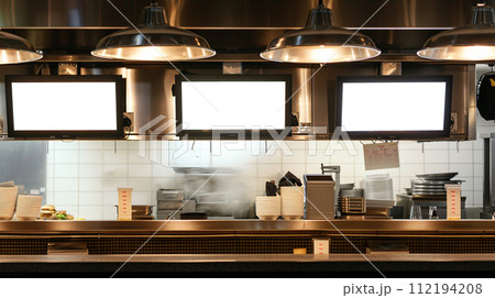 busy areas, districts, vertical and horizontal displays showcase advertisements, their screens transparent 112194208