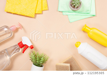 Eco-friendly clean, cleaning products in the house. Eco-friendly clean, cleaning products in the house. 112195305