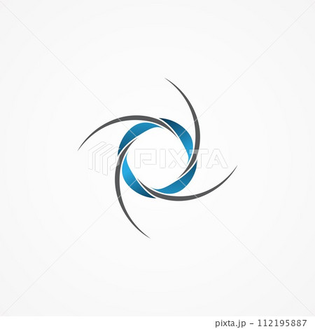 Technology round ring circle and infinity loop symbol 112195887