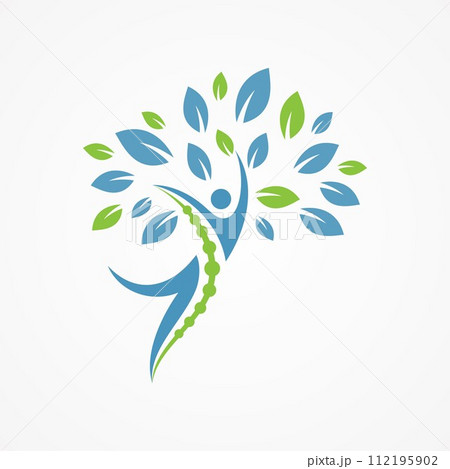 Abstract vector for healthcare design concept with people tree 112195902
