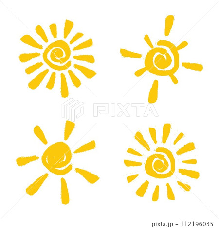 Set abstract and fun sun vector isolated summer icon design Set abstract and fun sun vector isolated summer icon design 112196035