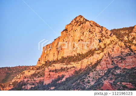 Sedona Mountain Sunset, Golden Hour Glow, Rugged Arizona Landscape Sedona Mountain Sunset, Golden Hour Glow, Rugged Arizona Landscape 112196123