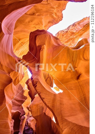 Antelope Canyon Sandstone Waves - Light and Shadow Play 112196184