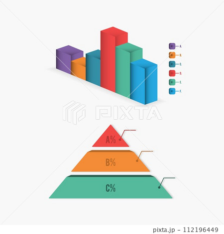 Bar chart diagram infographic elements concept with stage elements Bar chart diagram infographic elements concept with stage elements 112196449
