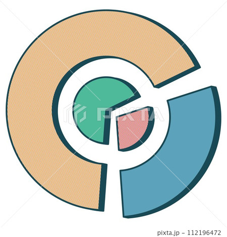 Vintage abstract circle bar chart diagram infographic elements concept with stage elements 112196472