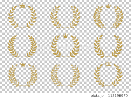 月桂花環和皇冠框架套裝 月桂花環和皇冠框架套裝 112196970