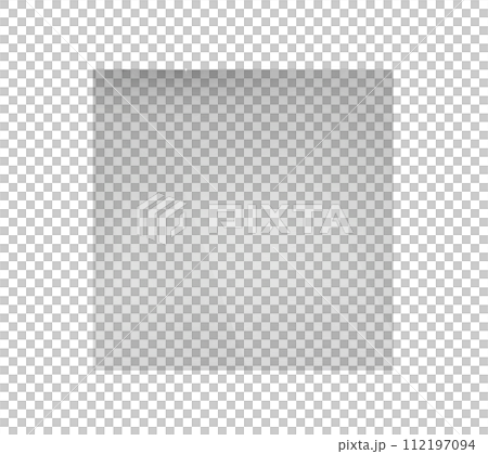 Square glass transparent realistic plate. Acrylic and glass texture frame. Png 112197094