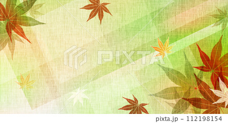 新緑　葉　もみじ　背景	 112198154