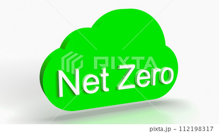 The Net zero text on cloud for eco concept 3d rendering. The Net zero text on cloud for eco concept 3d rendering. 112198317