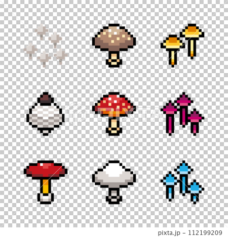 9種蘑菇的像素藝術 112199209