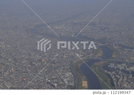上空から見た都市風景 112199347