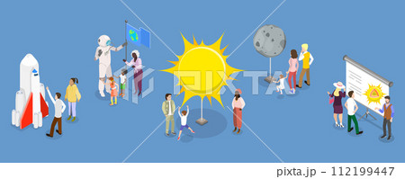 3D Isometric Flat Vector Set of Planetarium Excursion 3D Isometric Flat Vector Set of Planetarium Excursion 112199447