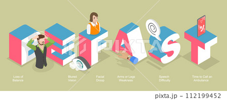 3D Isometric Flat Vector Illustration of Stroke Vascular Dementia 3D Isometric Flat Vector Illustration of Stroke Vascular Dementia 112199452