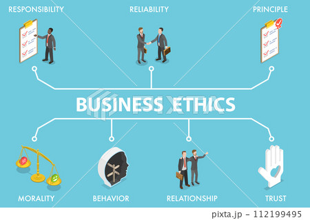 3D Isometric Flat Vector Illustration of Business Ethics 3D Isometric Flat Vector Illustration of Business Ethics 112199495