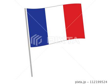 はためくフランスの国旗 112199524