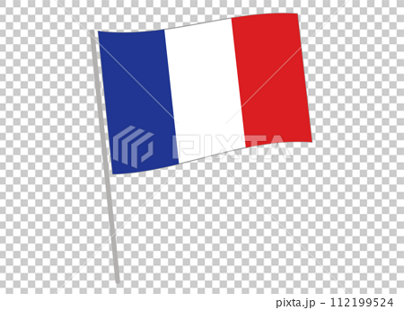 はためくフランスの国旗 112199524