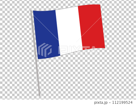 Flapping flag of France 112199524