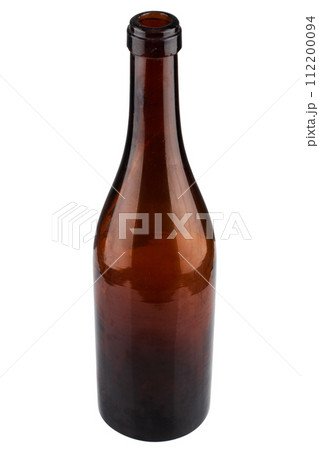 retro green glass bottle 112200094