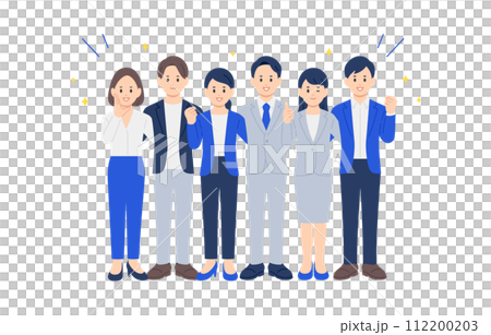 Full body set of business people and men crossing their shoulders [People vector illustration material] 112200203