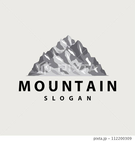 Mountain Logo, Nature Landscape Vector, Premium Elegant Simple Design, Illustration Symbol Template Icon 112200309