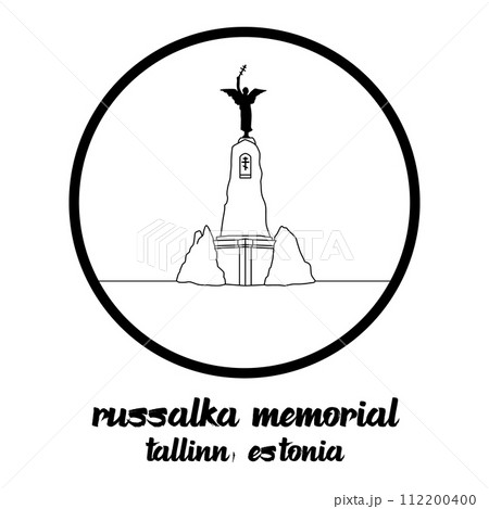 Circle Icon Russalka Memorial. vector illustration 112200400