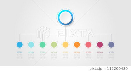 Infographic 9 options design elements for your business data. Vector Illustration. Infographic 9 options design elements for your business data. Vector Illustration. 112200480