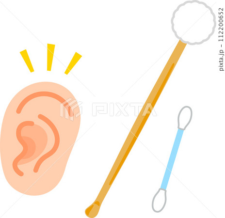 耳かきと綿棒、耳掃除 112200652