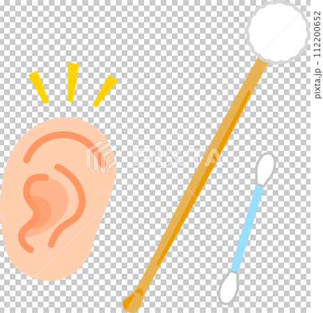 耳かきと綿棒、耳掃除 112200652