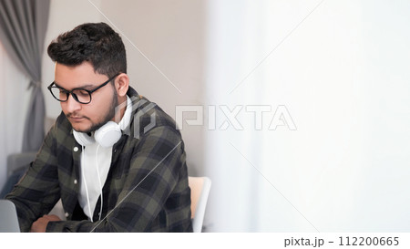 Internet leisure laptop entertainment man home Internet leisure laptop entertainment man home 112200665