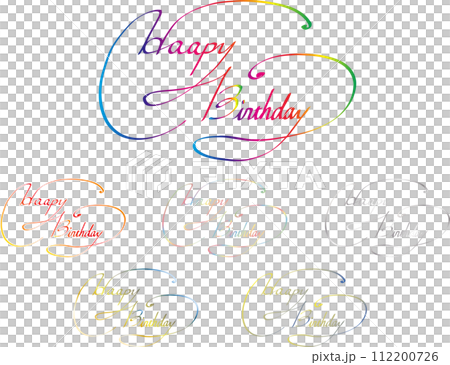 「Happybirthday」の文字。 112200726
