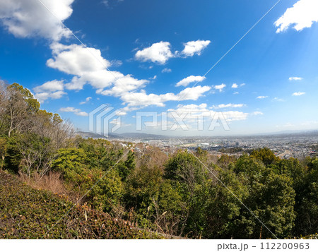 競馬場が小さく見える景色 112200963