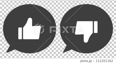 Black｜Good mark and bad mark speech bubbles 112201162