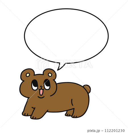 ゆかいなクマと吹き出し 112201230